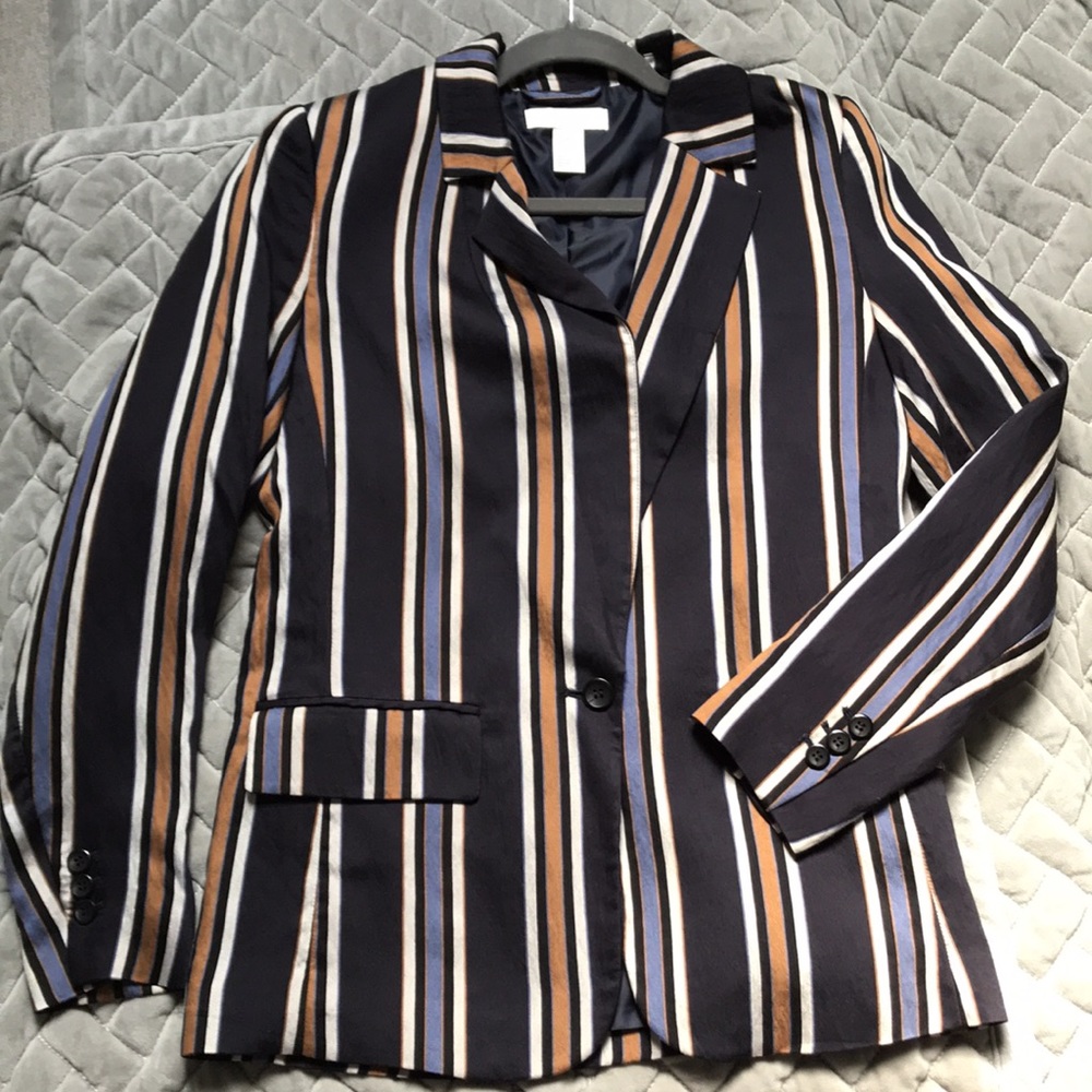H&M striped woman’s blazer, new wo ticket